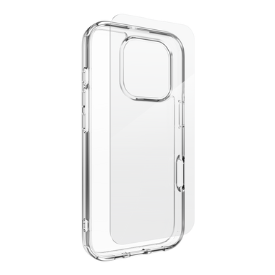 InvisibleShield Glass Elite 360 & Clear Case Bundle for Apple iPhone 16 Pro (Clear)