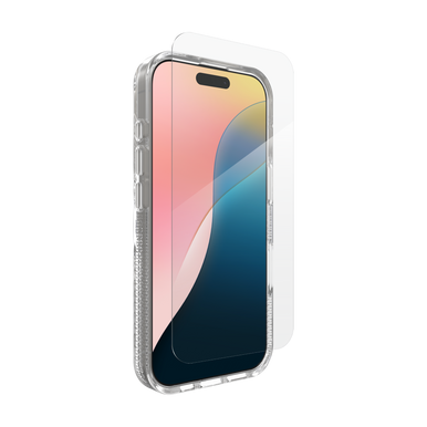 ZAGG Luxe Snap Case & Glass 360 Protect Bundle for Apple iPhone 16 Pro (Clear)