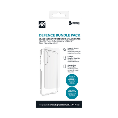 iFrogz Defence Bundle Pack Glass & Clear Case for Samsung Galaxy A17 / A17 5G