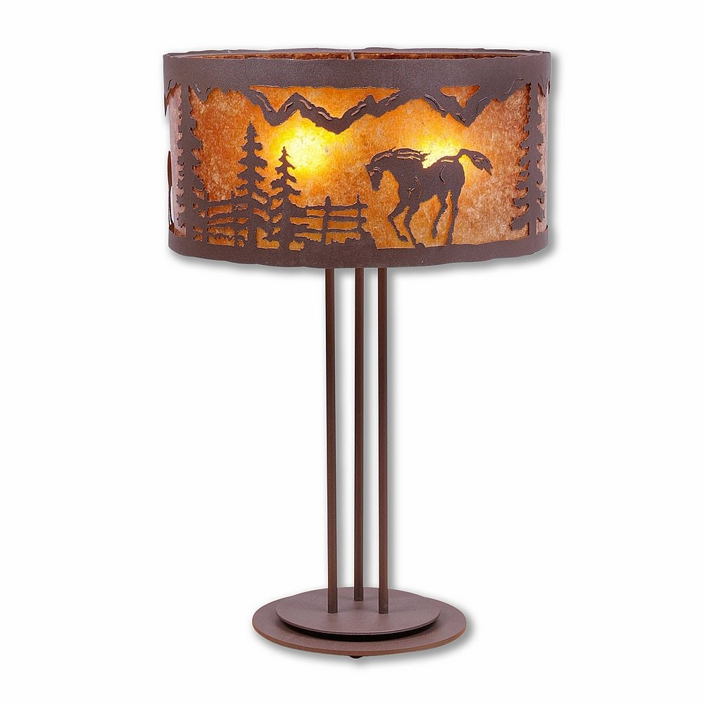 Avalanche Ranch Kincaid-Mountain Horse Table Lamp