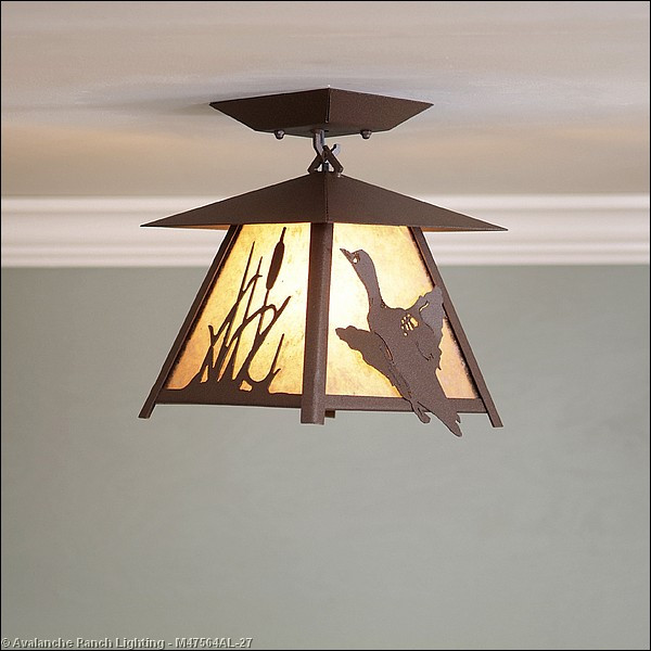 Avalanche Ranch Smoky Mountain-Loon Semi Flush Mount