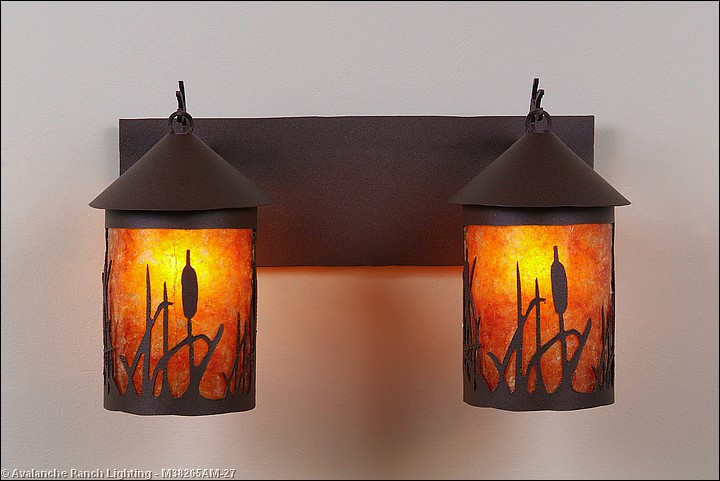 Avalanche Ranch Cascade-Cattails Bath Vanity Light
