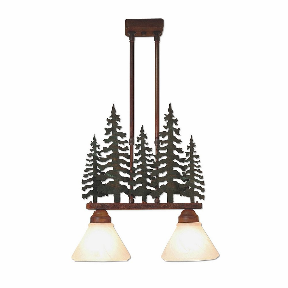 Cedarwood-Cedar Tree Two Light Island-Bar Light