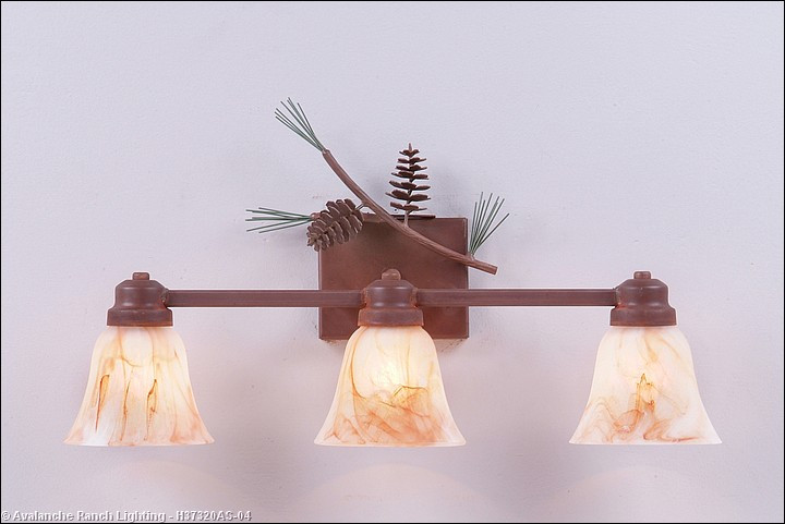 Avalanche Ranch Parkshire-Pine Cone Bath Vanity Light