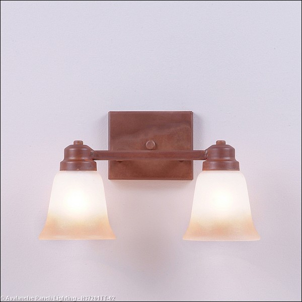 Parkshire-Rustic Plain Two Light Bath Vanity Light