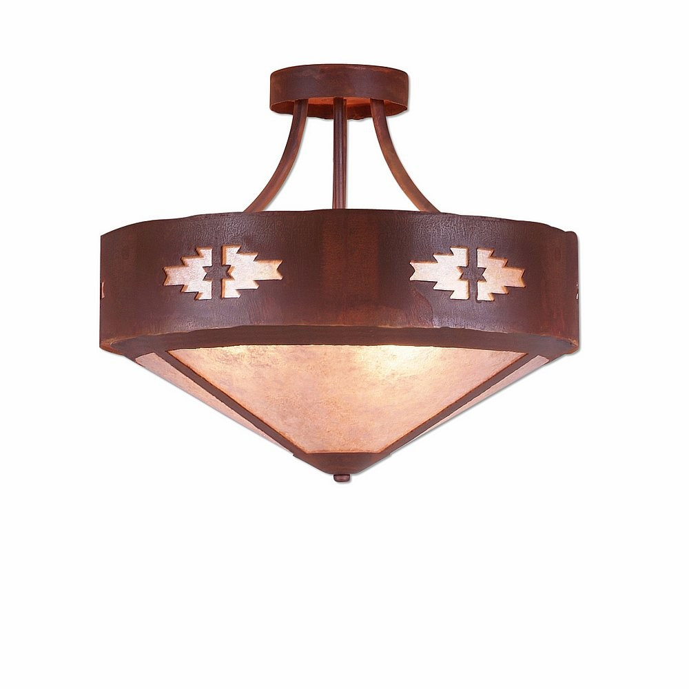 Avalanche Ranch Ridgemont-Pueblo Semi-Flush Mount