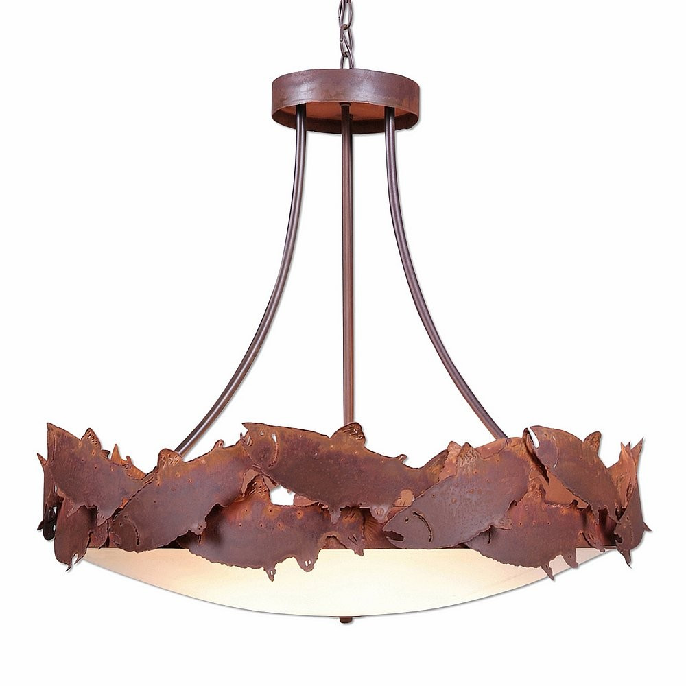 Avalanche Ranch Crestline-Salmon Chandelier