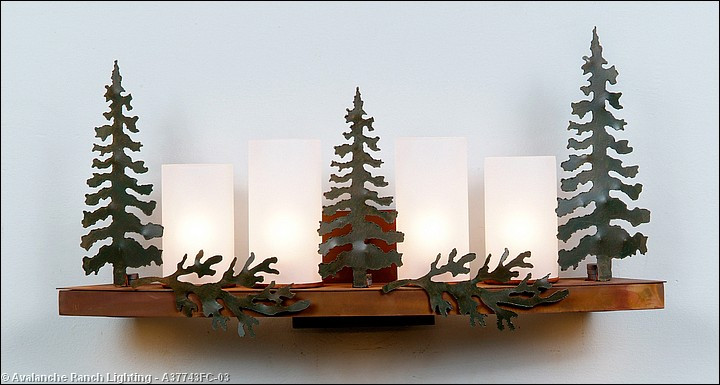 Avalanche Ranch Wisley-Pine Cone Bath Vanity Light