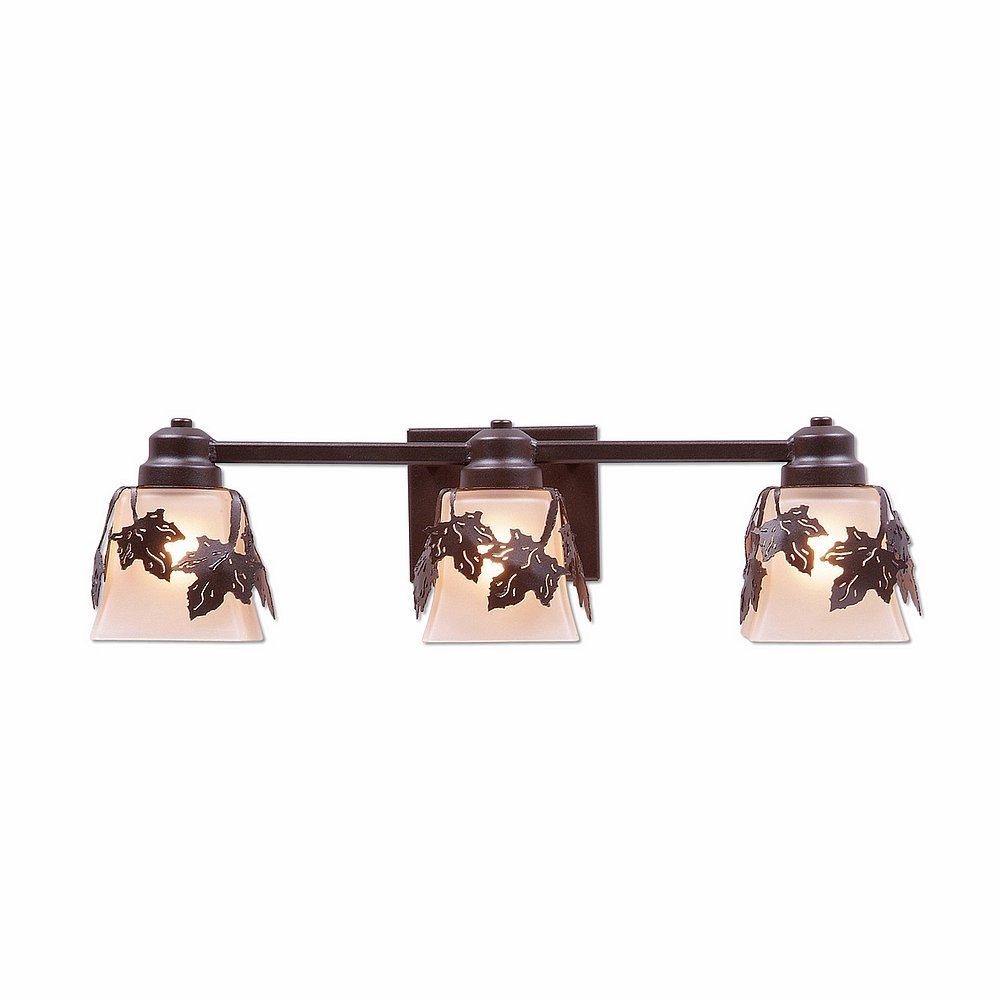Avalanche Ranch Woodland-Maple Leaf Bath Vanity Light