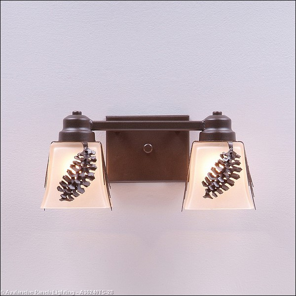 Avalanche Ranch Woodland-Spruce Cone Bath Vanity Light