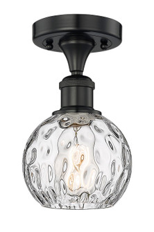 Edison One Light Semi-Flush Mount in Matte Black (405|616-1F-BK-G1215-6)