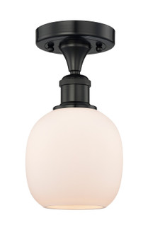 Edison One Light Semi-Flush Mount in Matte Black (405|616-1F-BK-G101)