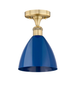 Edison One Light Semi-Flush Mount in Brushed Brass (405|616-1F-BB-MBD-75-BL)