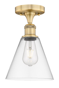 Edison One Light Semi-Flush Mount in Brushed Brass (405|616-1F-BB-GBC-82)