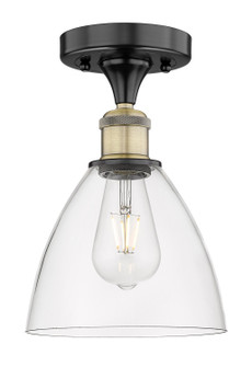 Edison One Light Semi-Flush Mount in Black Antique Brass (405|616-1F-BAB-GBD-752)