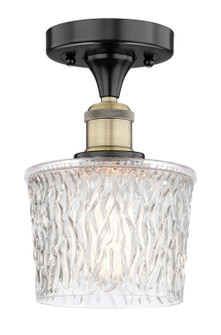 Edison One Light Semi-Flush Mount in Black Antique Brass (405|616-1F-BAB-G402)