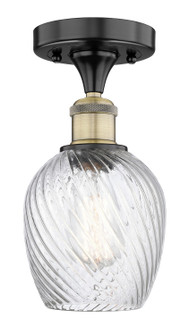 Edison One Light Semi-Flush Mount in Black Antique Brass (405|616-1F-BAB-G292)