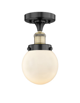 Edison One Light Semi-Flush Mount in Black Antique Brass (405|616-1F-BAB-G201-6)