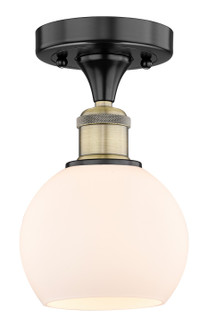 Edison One Light Semi-Flush Mount in Black Antique Brass (405|616-1F-BAB-G121-6)