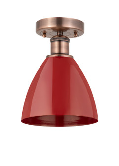 Edison One Light Semi-Flush Mount in Antique Copper (405|616-1F-AC-MBD-75-RD)