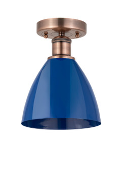 Edison One Light Semi-Flush Mount in Antique Copper (405|616-1F-AC-MBD-75-BL)