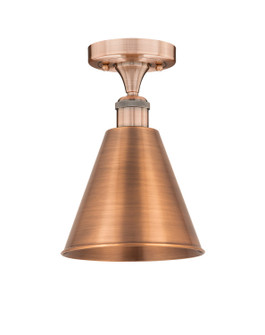 Edison One Light Semi-Flush Mount in Antique Copper (405|616-1F-AC-MBC-8-AC)