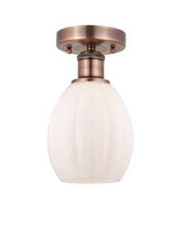 Edison One Light Semi-Flush Mount in Antique Copper (405|616-1F-AC-G81)