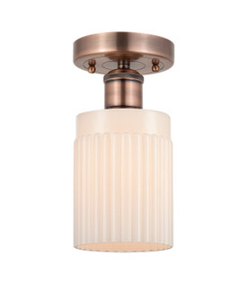 Edison One Light Semi-Flush Mount in Antique Copper (405|616-1F-AC-G341)
