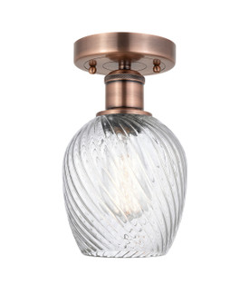 Edison One Light Semi-Flush Mount in Antique Copper (405|616-1F-AC-G292)