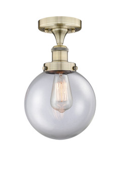 Edison One Light Semi-Flush Mount in Antique Brass (405|616-1F-AB-G202-8)