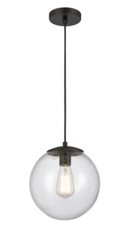 Auralume One Light Mini Pendant in Matte Black (405|610-BK-SDY)