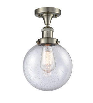 Franklin Restoration LED Semi-Flush Mount in Brushed Satin Nickel (405|517-1CH-SN-G204-8-LED)
