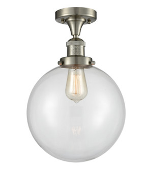 Franklin Restoration One Light Semi-Flush Mount in Brushed Satin Nickel (405|517-1CH-SN-G202-10)