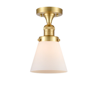 Franklin Restoration One Light Semi-Flush Mount in Satin Gold (405|517-1CH-SG-G61)