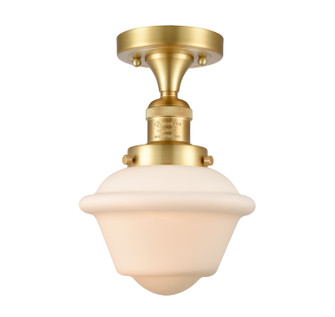 Franklin Restoration One Light Semi-Flush Mount in Satin Gold (405|517-1CH-SG-G531)