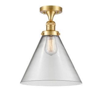 Franklin Restoration One Light Semi-Flush Mount in Satin Gold (405|517-1CH-SG-G42-L)