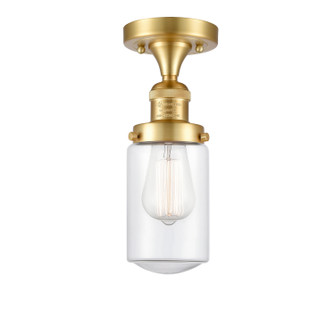 Franklin Restoration One Light Semi-Flush Mount in Satin Gold (405|517-1CH-SG-G312)