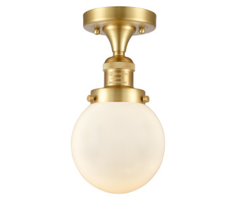 Franklin Restoration One Light Semi-Flush Mount in Satin Gold (405|517-1CH-SG-G201-6)