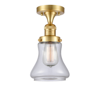 Franklin Restoration One Light Semi-Flush Mount in Satin Gold (405|517-1CH-SG-G192)