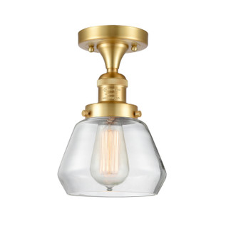 Franklin Restoration One Light Semi-Flush Mount in Satin Gold (405|517-1CH-SG-G172)