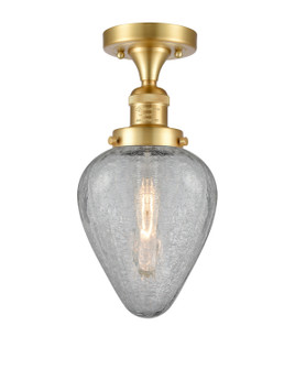 Franklin Restoration One Light Semi-Flush Mount in Satin Gold (405|517-1CH-SG-G165)