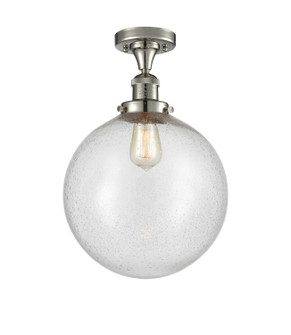 Franklin Restoration LED Semi-Flush Mount in Polished Nickel (405|517-1CH-PN-G201-12-LED)