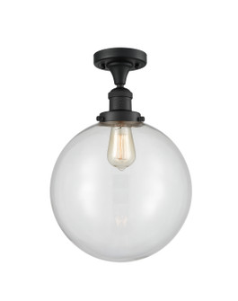 Franklin Restoration One Light Semi-Flush Mount in Matte Black (405|517-1CH-BK-G202-12)