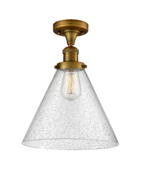Franklin Restoration LED Semi-Flush Mount in Brushed Brass (405|517-1CH-BB-G44-L)