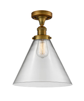Franklin Restoration One Light Semi-Flush Mount in Brushed Brass (405|517-1CH-BB-G42-L)