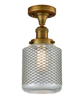 Franklin Restoration One Light Semi-Flush Mount in Brushed Brass (405|517-1CH-BB-G262)
