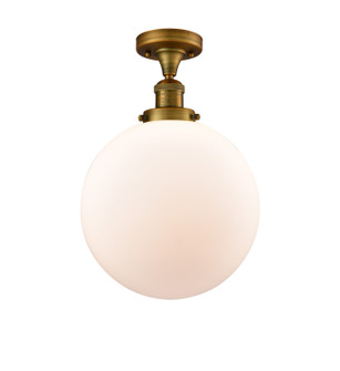 Franklin Restoration One Light Semi-Flush Mount in Brushed Brass (405|517-1CH-BB-G201-12)
