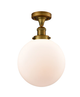 Franklin Restoration One Light Semi-Flush Mount in Brushed Brass (405|517-1CH-BB-G201-10)