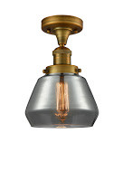 Franklin Restoration One Light Semi-Flush Mount in Brushed Brass (405|517-1CH-BB-G173)