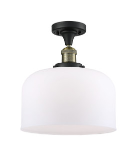 Franklin Restoration One Light Semi-Flush Mount in Black Antique Brass (405|517-1CH-BAB-G71-L)